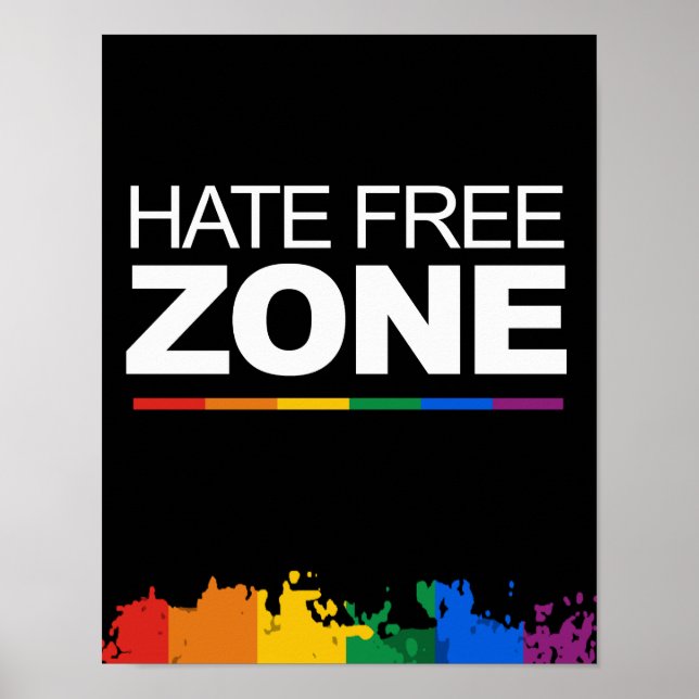 HATE FREE ZONE POSTER (Vorne)