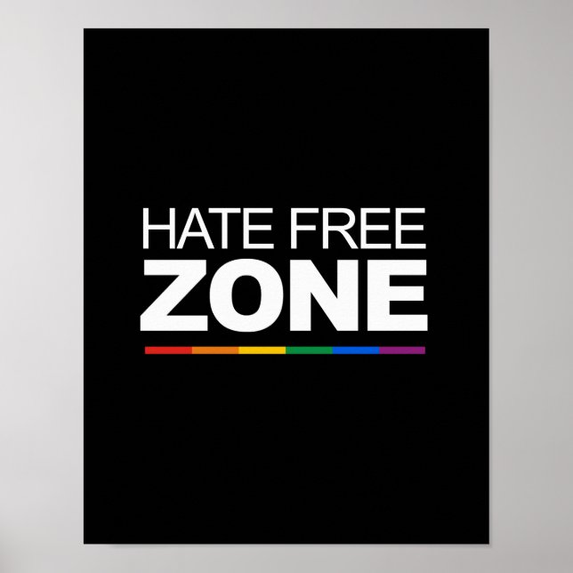 HATE FREE ZONE POSTER (Vorne)