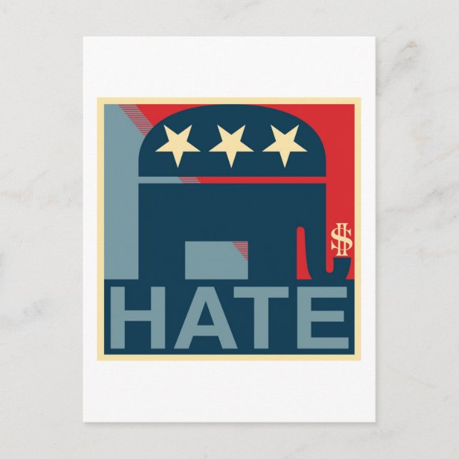 Hate-Gop Postkarte (Vorderseite)