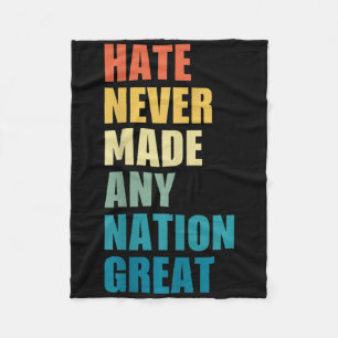 Hate hat nie eine Nation großen Anti-Trump 2020 E Fleecedecke