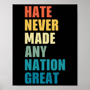 Hate hat nie eine Nation großen Anti-Trump 2020 E Poster