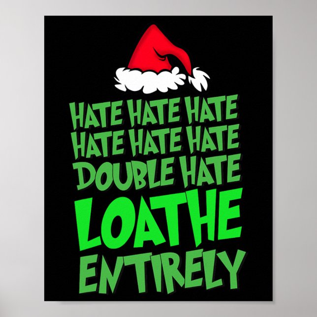 Hate Hate doppelten Hass verabscheuen ganz Spaß Ch Poster (Vorne)