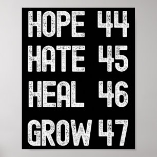 Hate Heal Stimmabgabe für 2024 Präsident Kamala Ha Poster