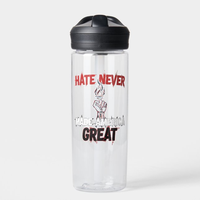 Hate Never Made America Great Patriotic Protest  Trinkflasche (Vorderseite)