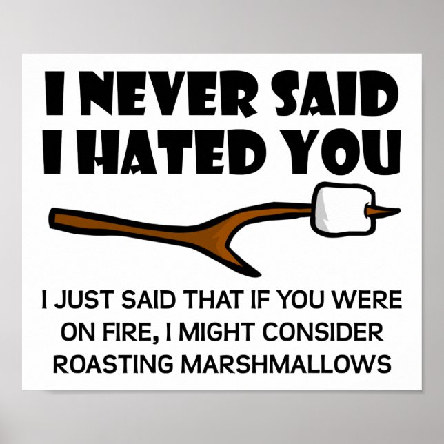 Hateful Marshmallows Funny Poster (Vorne)