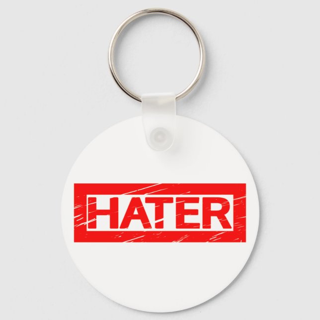 Hater-Briefmarke Schlüsselanhänger (Vorderseite)