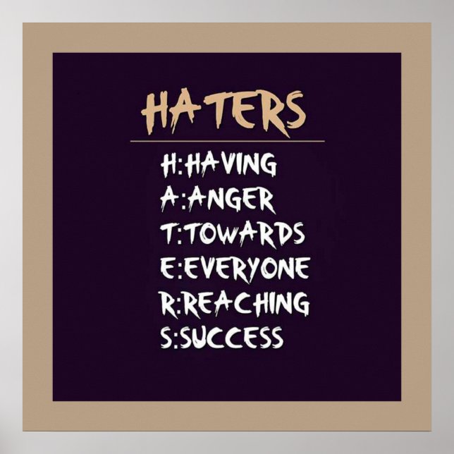 Haters Poster (Vorne)