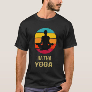 Hatha Yoga Vintage Sonnenuntergang Yoga-Lehrer Yo T-Shirt