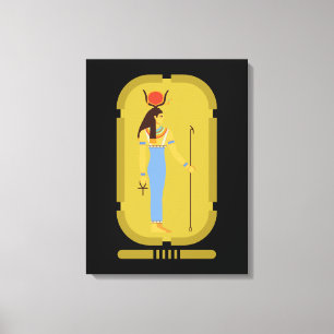 Hathor Ägyptische ancient Goddess Canvas Print Leinwanddruck
