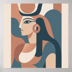 Hathor Ägyptische Göttin Modernes Abstraktes Poste Poster