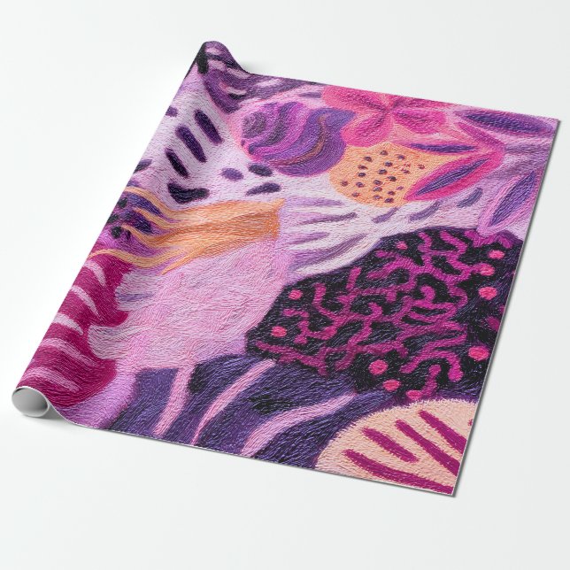 HATHOR Luxus Blumen Geschenkpapier (Ungerollt)