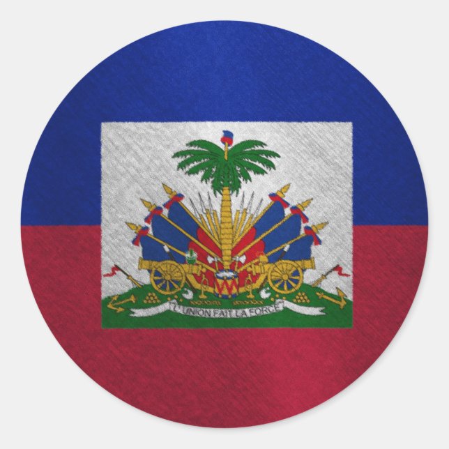 Hatian Runder Aufkleber (Vorderseite)