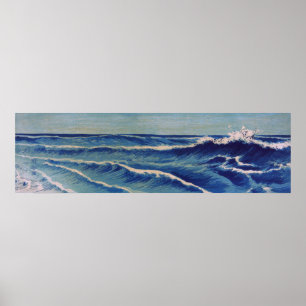 Hatō Zu Waves - Uehara Konen. Japanischer Holzbloc Poster