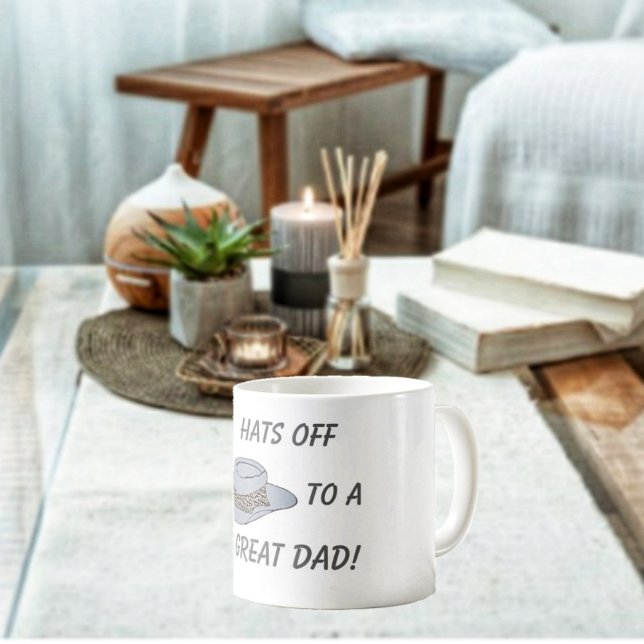 Hats Off-Gray Hat Tasse (Gift this Hats Off-Gray Hat Coffee Mug, to your Dad on his special day!)