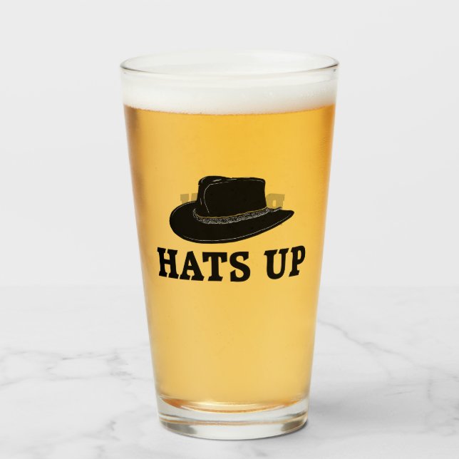 Hats Up Brew Glas (Vorne (Gefüllt))