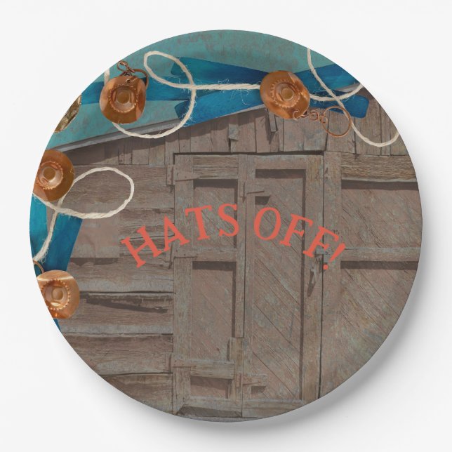 Hats von Abschluss Western Party feiern Pappteller (Vorderseite)