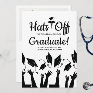 Hats zur Medical School Doctor Graduation Party Einladung