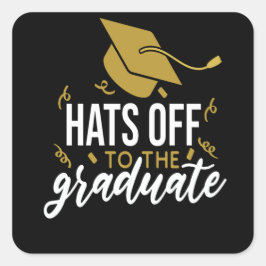 HATT BIS ZUM GRADUAT 2022 QUADRATISCHER AUFKLEBER