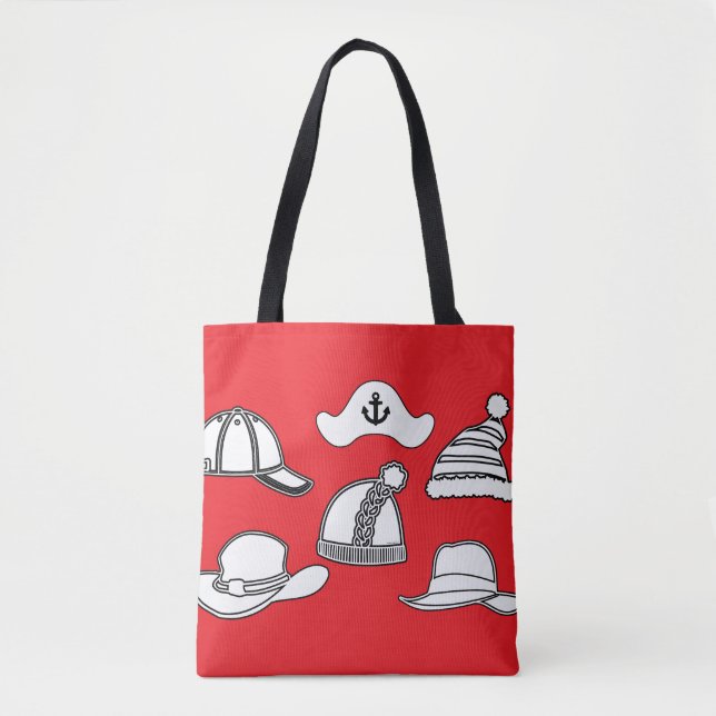 Hattasche Roter Spaß-Totebeutel (Vorderseite)