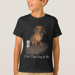 Hatte den Hund in lustigem Dackel rauchen für Männ T-Shirt