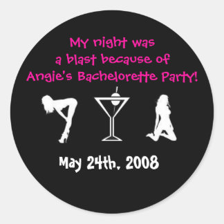 Hatte eine Explosion mit der Braut Runder Aufkleber