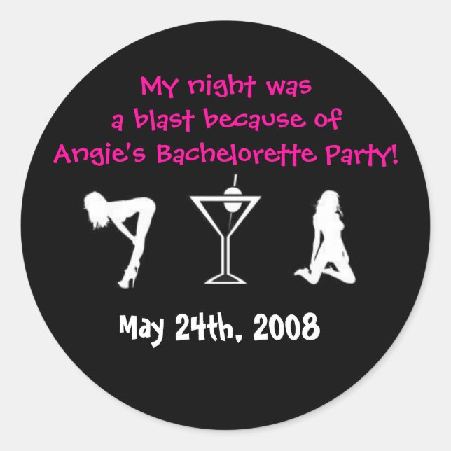 Hatte eine Explosion mit der Braut Runder Aufkleber (Vorderseite)