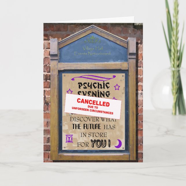 Hatte es nicht kommen sehen karte (Vorderseite)