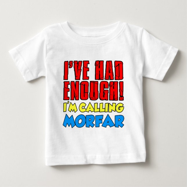 Hatte genug Calling Morfar Baby T-shirt (Vorderseite)