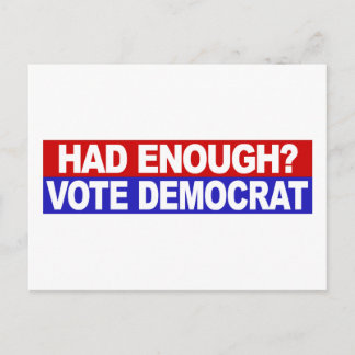 Hatte genug Wahldemokratie Postkarte