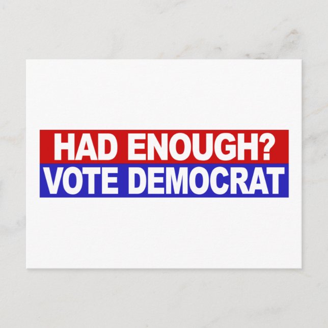 Hatte genug Wahldemokratie Postkarte (Vorderseite)