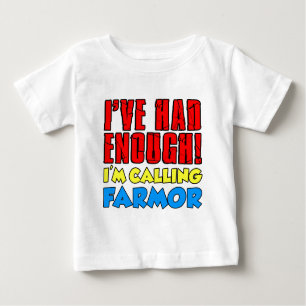 Hatte genügend nennendes Farmor Baby T-shirt