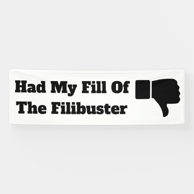 Hatte meine Fülle des Filibuster-Banners Banner (Horizontal)