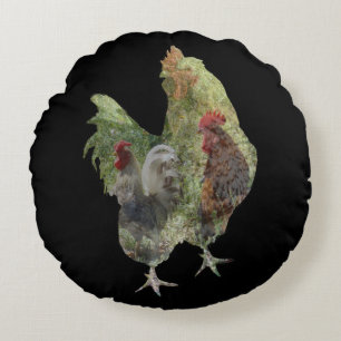 Hatte meine Hühnerfülle, rundes Kissen