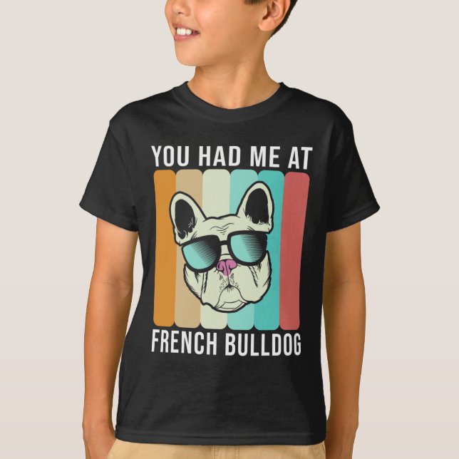 Hatte mich auf Französisch Bulldog Fun Frenchie T-Shirt (Vorderseite)