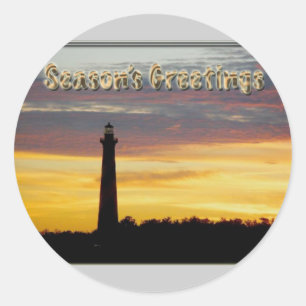 Hatteras Lighthouse Jahreszeit Grüße Sticker