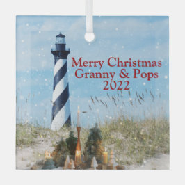 Hatteras Lighthouse OBX Beach Christmas - Ornament Aus Glas