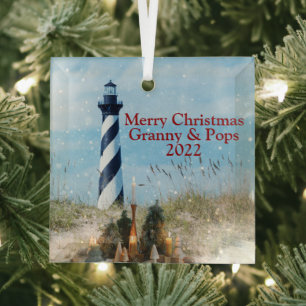 Hatteras Lighthouse OBX Beach Christmas - Ornament Aus Glas