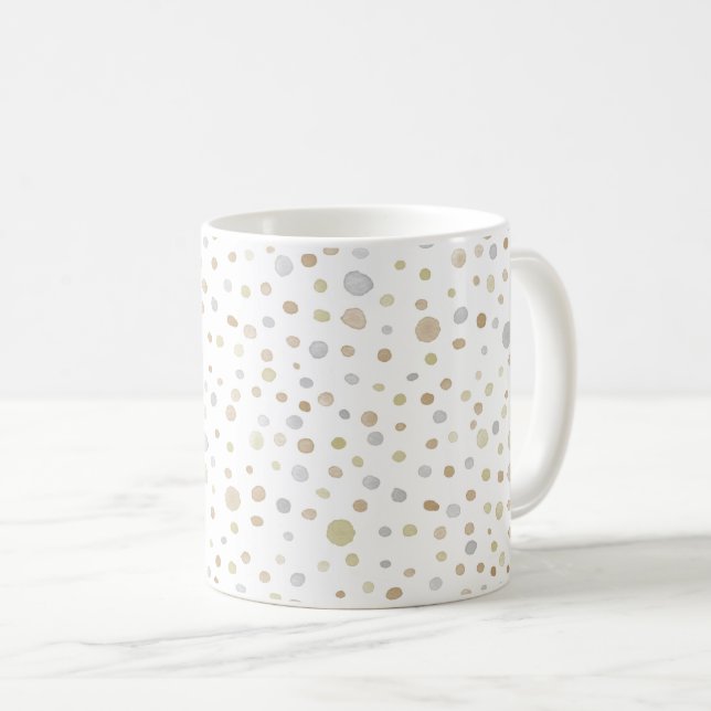 Hattie Confetti Watercolor Dots Classic Tasse (VorderseiteRechts)