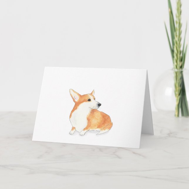 Hattie Corgi Karte (Vorderseite)