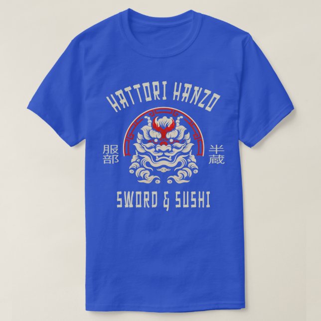 Hattori Hanzo Schwert und Sushi 2 T-Shirt (Design vorne)