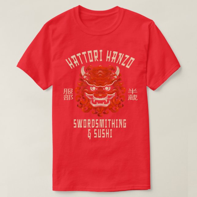 Hattori Hanzo Sword Sushi T-Shirt (Design vorne)