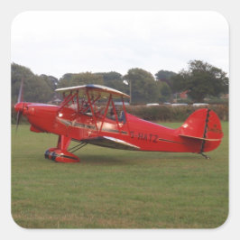 Hatz Biplane Quadratischer Aufkleber