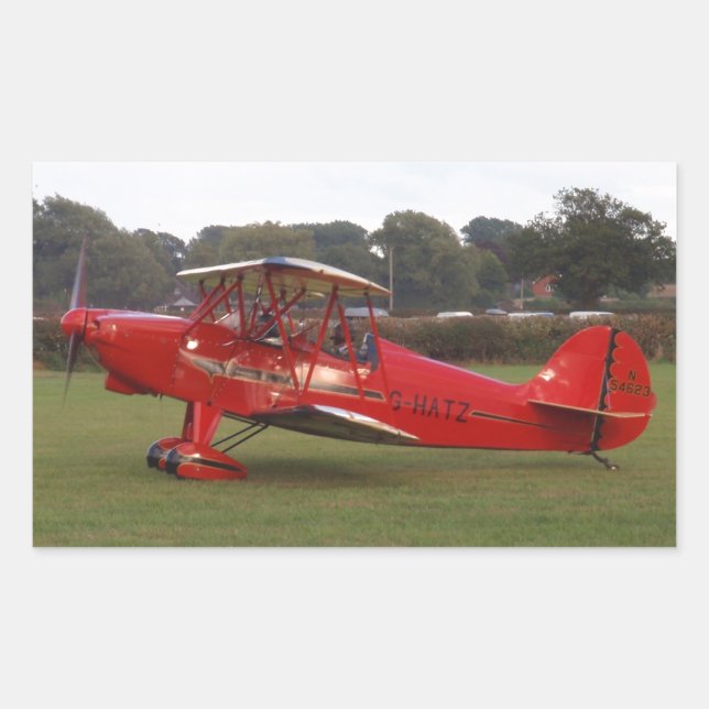 Hatz Biplane Rechteckiger Aufkleber (Vorderseite)