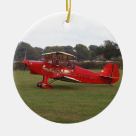 Hatz Doppeldecker Keramik Ornament