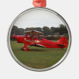 Hatz Doppeldecker Silbernes Ornament