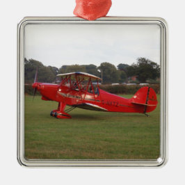 Hatz Doppeldecker Silbernes Ornament
