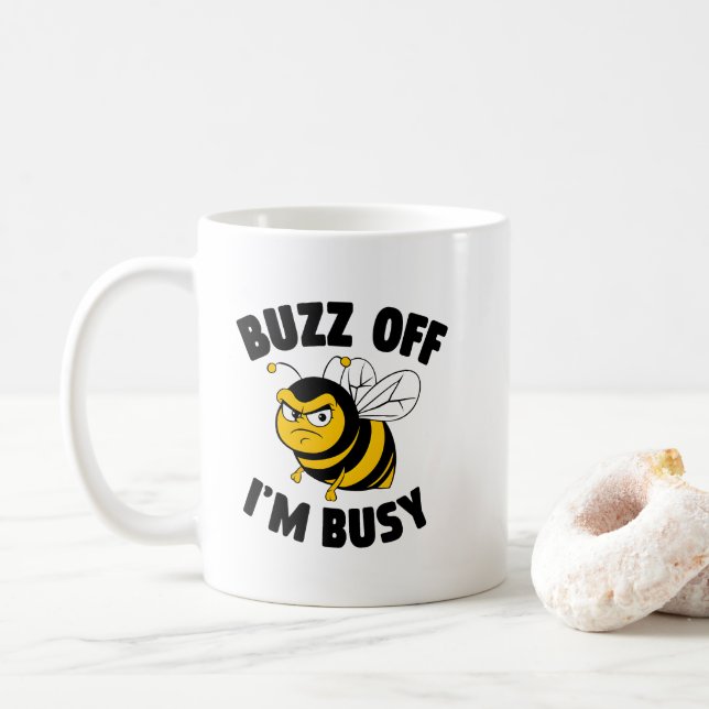 Hau Ab, Ich Bin Beschäftigt Kaffeetasse (Mit Donut)