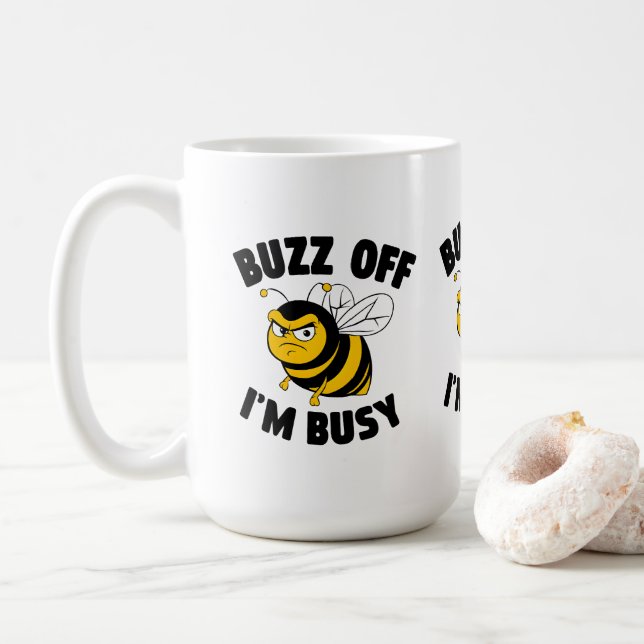 Hau Ab, Ich Bin Beschäftigt Kaffeetasse (Mit Donut)