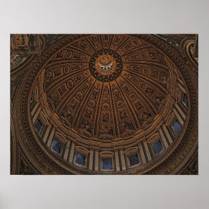 Haube zum Himmel in St Peter Basilika Poster