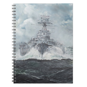 Haubenköpfe für Bismarck 23rdMay 1941. 2014 Notizblock